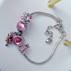 Pretty in pink Charm bracelet